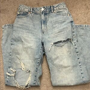 Garage wide leg jeans light wash